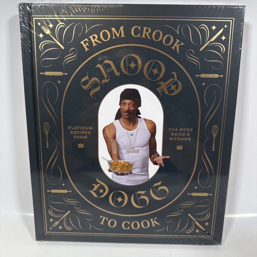 Snoop Dogg From Crook to Cook Cookbook Adult OS Black Gold Platinum Recipes New